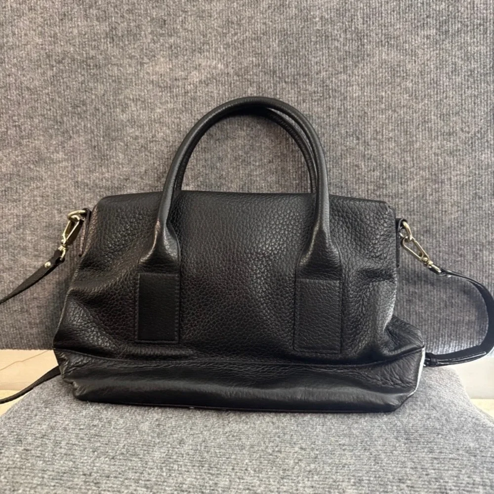 Kate Spade Cobble Hill Little Minka Black Pebbled Leather Satchel Crossbody Bag